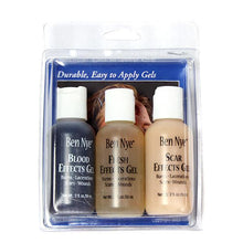 Load image into Gallery viewer, Ben Nye Effects Gel Wound Kit (Set of 3)
