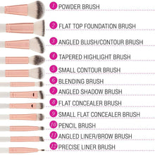 Load image into Gallery viewer, BH Cosmetics Rosé Romance 12 Piece Brush Set With Bag