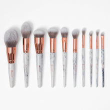 Load image into Gallery viewer, BH Cosmetics Marble Luxe 10 Piece Brush Set