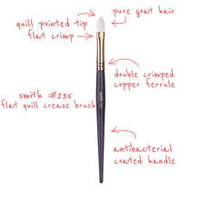 Load image into Gallery viewer, Smith Cosmetics 235 Flat Quill Crease Brush
